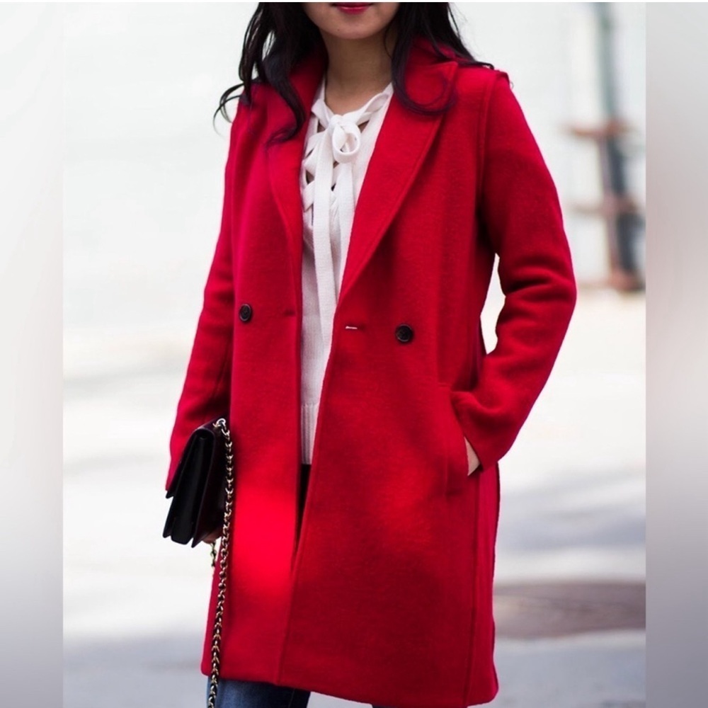 J Crew Daphne topcoat Italian Boiled wool women’s jacket 2